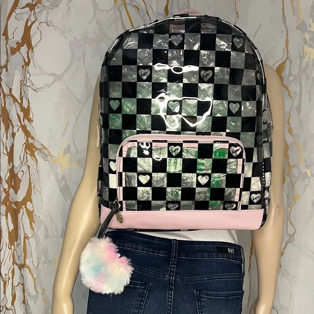 * Betsey Johnson 'If The Bag Fits' clear mini backpack